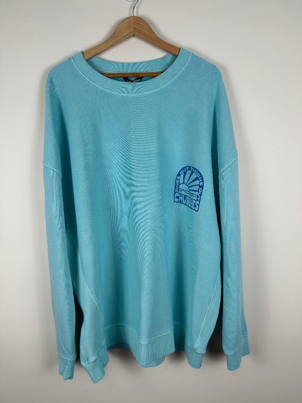 NWT Chubbies Skies Out Thighs Out Oversized Crewneck Sweatshirt XXL